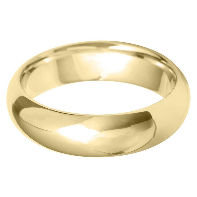 Paris Wedding Band Ring - 18ct Gold 8mm Width (Light)