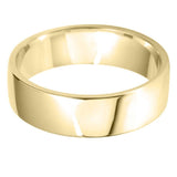 Cushion Wedding Band Ring - 9ct Gold 6mm Width (Light)