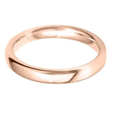 Traditional Court Shaped Wedding Band Ring - 18ct Gold 3mm Width (Medium)