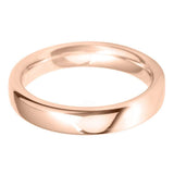 Traditional Court Shaped Wedding Band Ring - 9ct Gold 4mm Width (Heavy)